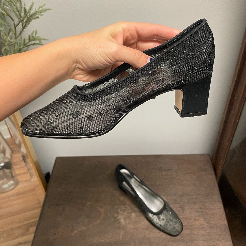 Vintage Mesh Heels